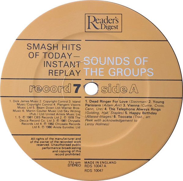 Smash Hits Of Today - Instant Replay | Near Mint (NM) Near Mint (NM)-Music History