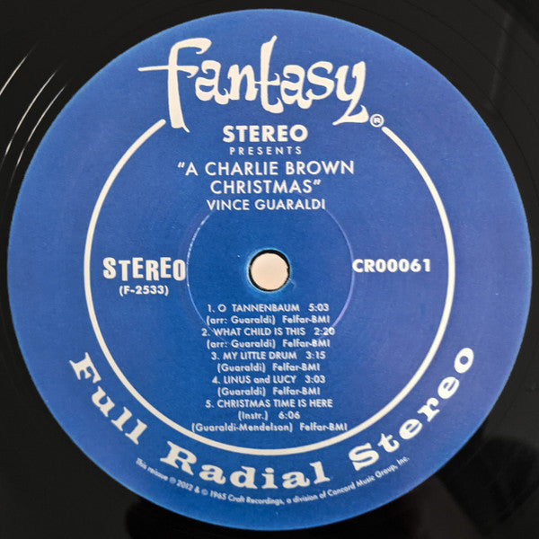 Vince Guaraldi A Charlie Brown Christmas Craft Recordings, Fantasy LP, Album, RE, 180 Mint (M) Mint (M)-Music History