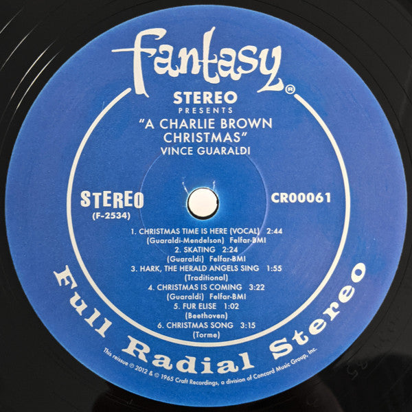 Vince Guaraldi A Charlie Brown Christmas Craft Recordings, Fantasy LP, Album, RE, 180 Mint (M) Mint (M)-Music History