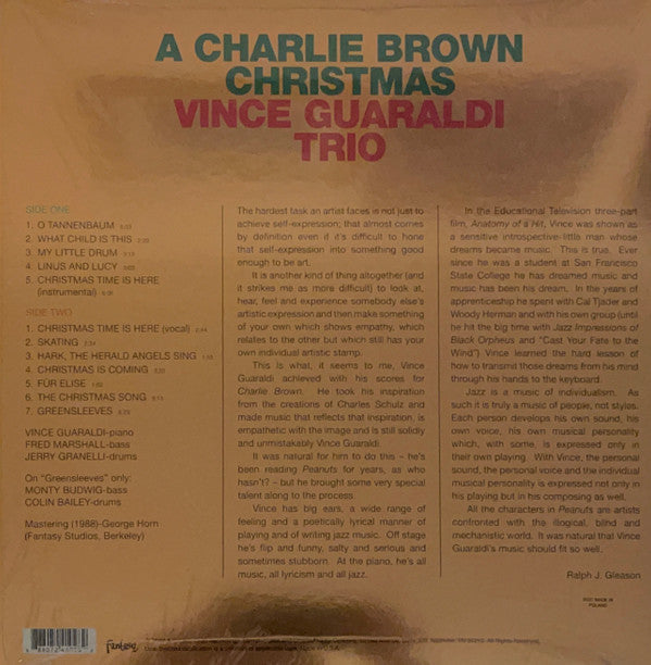 Vince Guaraldi Trio - A Charlie Brown Christmas (VINYL) | Mint (M) Mint (M)-Music History