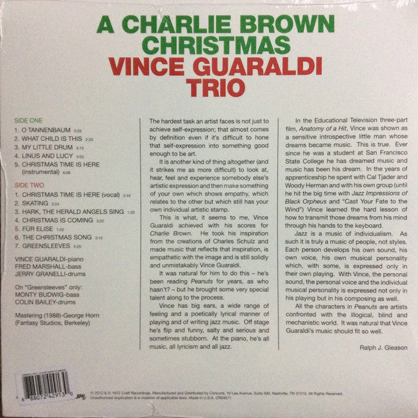Vince Guaraldi Trio A Charlie Brown Christmas Fantasy, Fantasy, Fantasy LP, Album, Ltd, RE, Sno Mint (M) Mint (M)-Music History