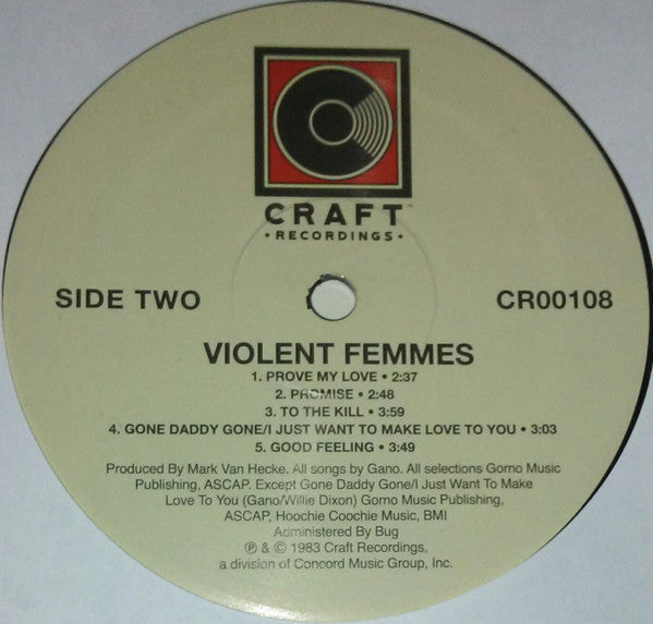 Violent Femmes Violent Femmes Craft Recordings LP, Album, RE, RM, 180 Mint (M) Mint (M)-Music History