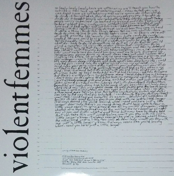 Violent Femmes - Violent Femmes | Mint (M) Mint (M)-Music History