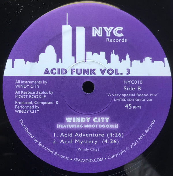 Windy City (4) , Featuring Moot Booxlé - Acid Funk, Vol. 3 | Mint (M) Generic-Music History