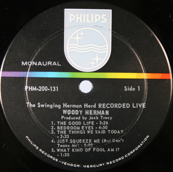 Woody Herman - The Swinging Herman Herd Recorded Live | Near Mint (NM) Very Good Plus (VG+)-Music History