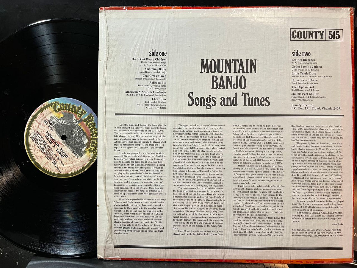 Various - Old Time Classics: A Collection Of Mountain Banjo Songs & Tunes (VINYL) | Near Mint (NM) Near Mint (NM)--Music History