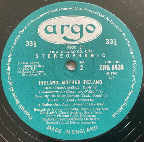 Our Lady's Choral Society - Ireland, Mother Ireland *UK* | Near Mint (NM) Near Mint (NM)--Music History