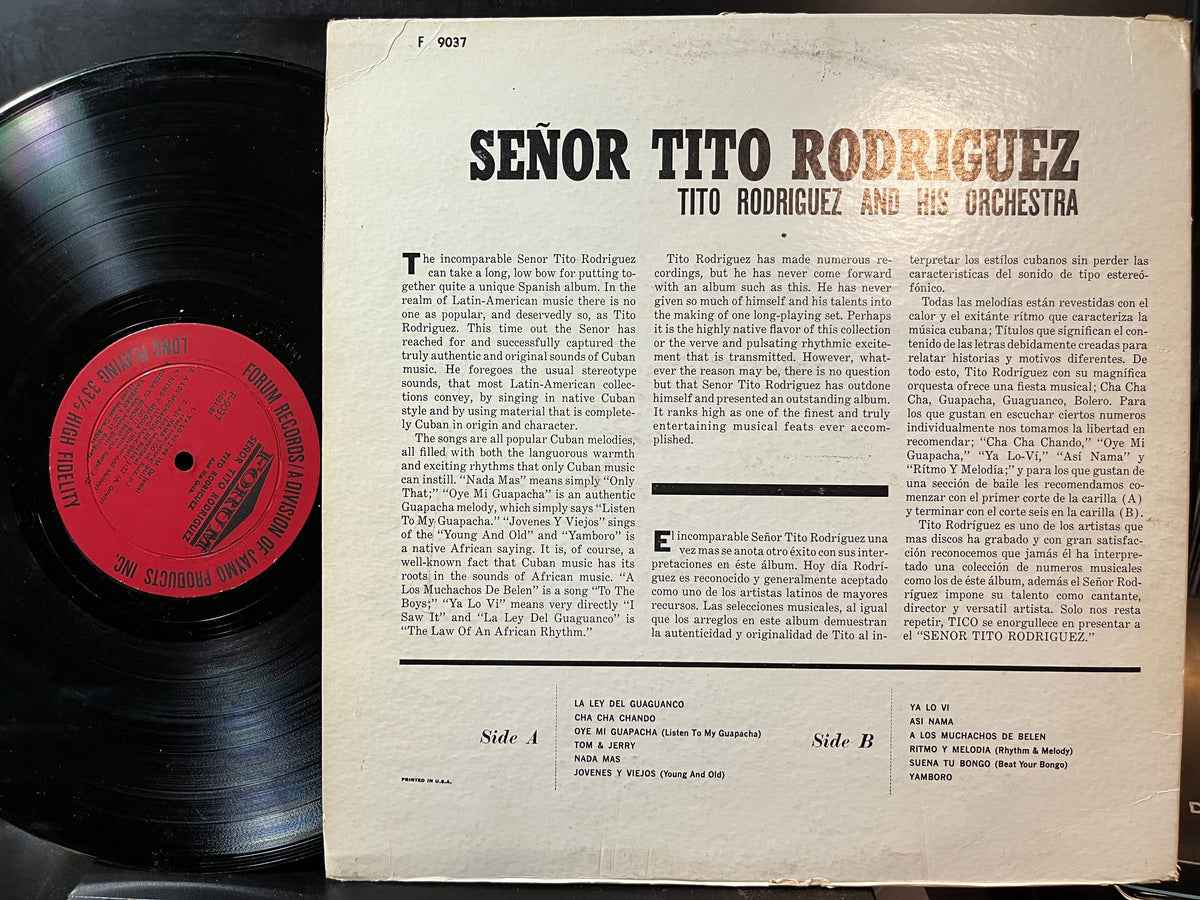 Tito Rodriguez And His Orchestra - Señor Tito Rodriguez (VINYL LP) | Near Mint- (NM-) Excellent (EX)-Music History