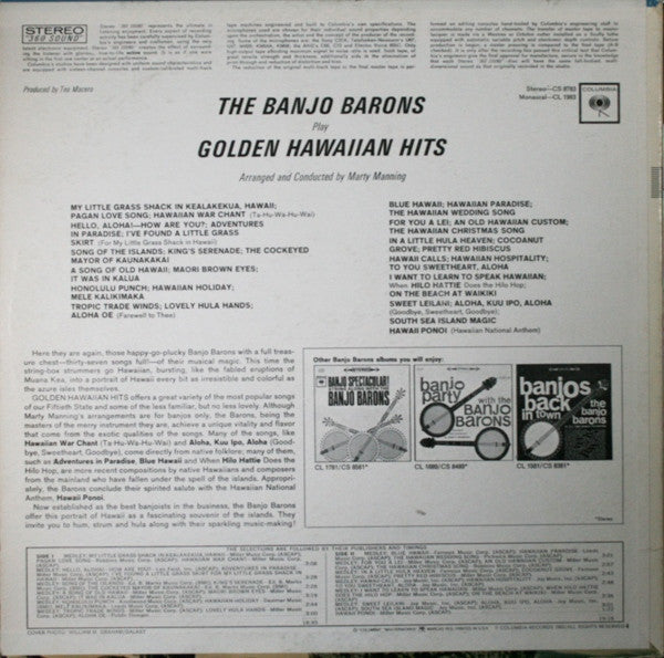 The Banjo Barons - Golden Hawaiian Hits | Near Mint (NM) Near Mint (NM)--Music History