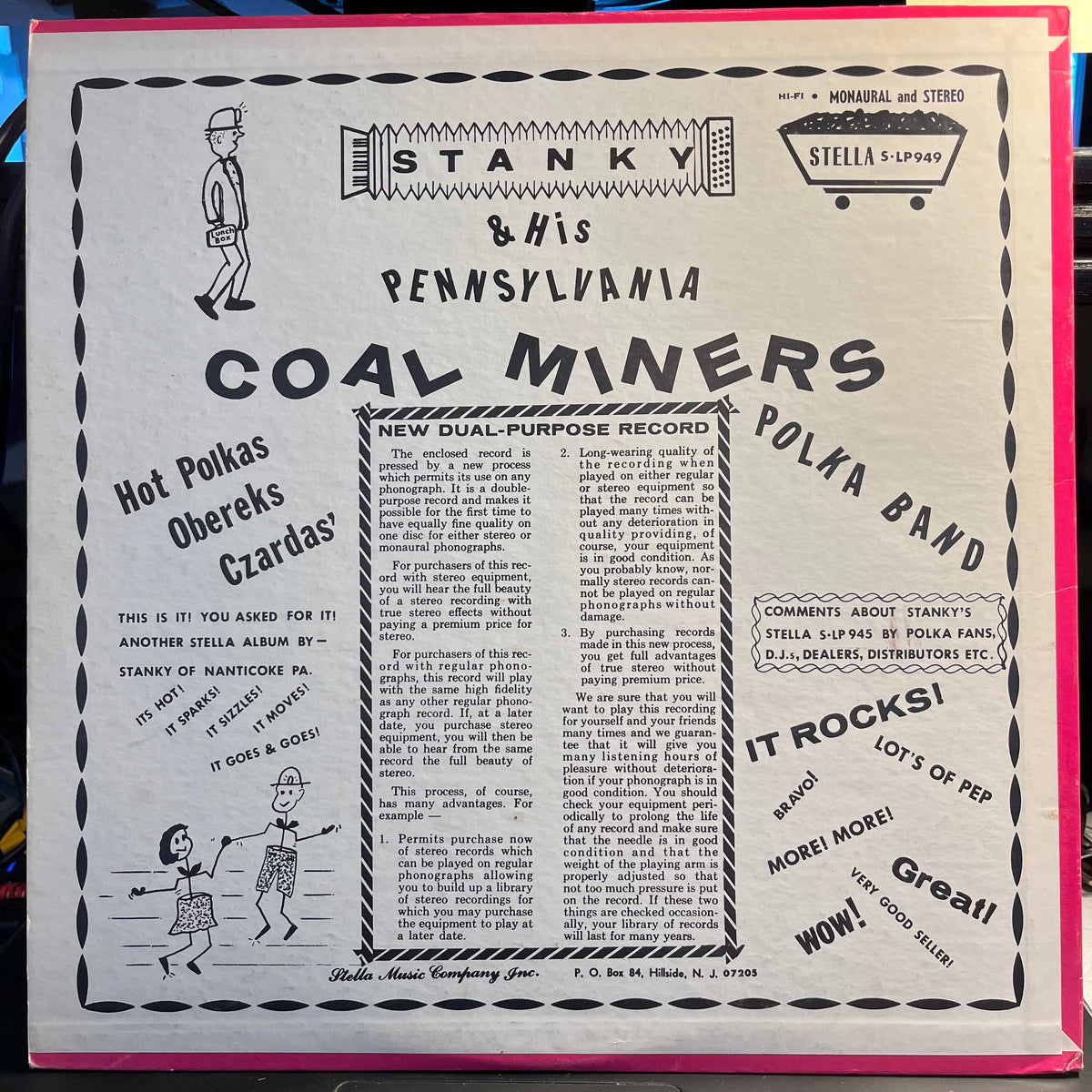 Stanky And The Coal Miners - Stanky And His Pennsylvania Coal Miners Polka Band | Excellent (EX) Excellent (EX)--Music History