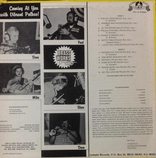 The Brass Works (2) - Coming At You With Vibrant Polkas! (VINYL) | Near Mint (NM) Near Mint (NM)--Music History