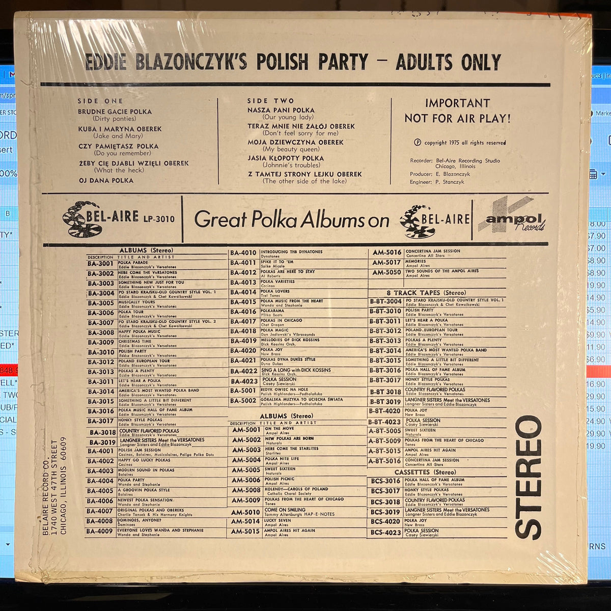 Eddie Blazonczyk's Versatones - Polish Party | Near Mint (NM) Near Mint (NM)--Music History