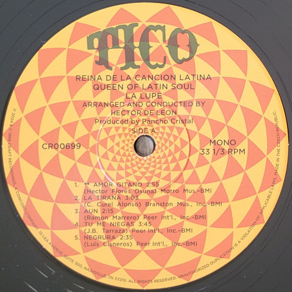 Queen Of Latin Soul / Reina De La Cancion Latina (COLOR VINYL) | Mint (M) Mint (M)--Music History