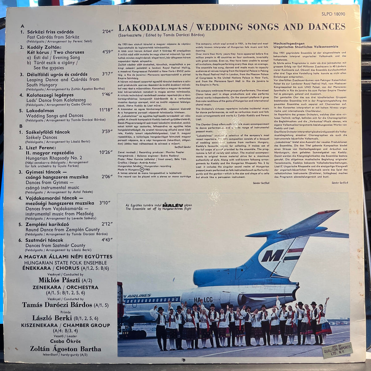Magyar Állami Népi Együttes Ének- És Zenekara - Wedding Songs And Dances = Lakodalmas *HUNGARY* | Near Mint (NM) Excellent (EX)--Music History