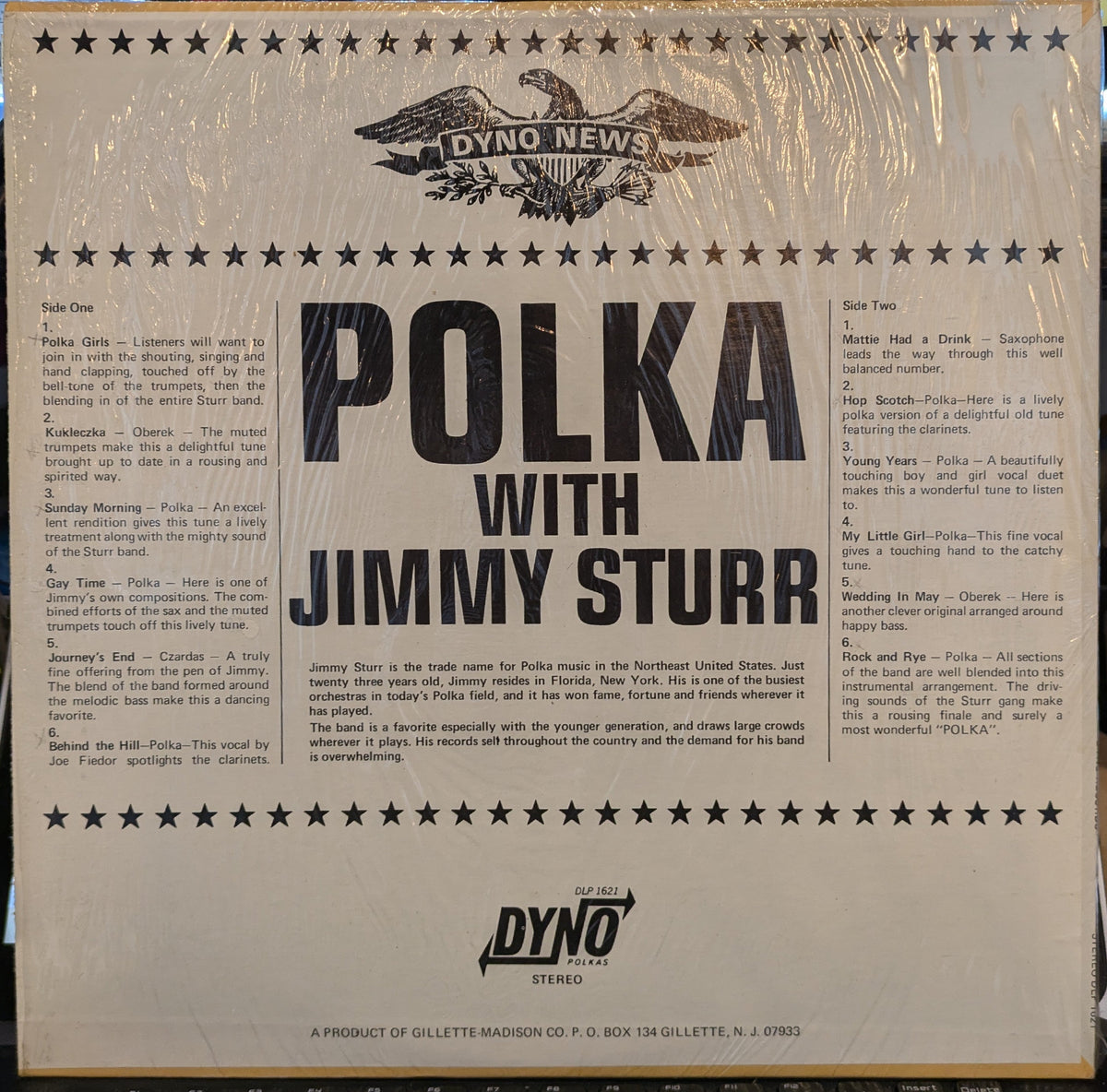 Jimmy Sturr - Polka With Jimmy Sturr *SHRINK* | Very Good Plus (VG+) Near Mint (NM)--Music History