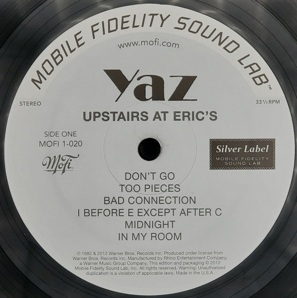 Yazoo - Upstairs At Eric's (MFSL VINYL) | Mint (M) Mint (M)-Music History