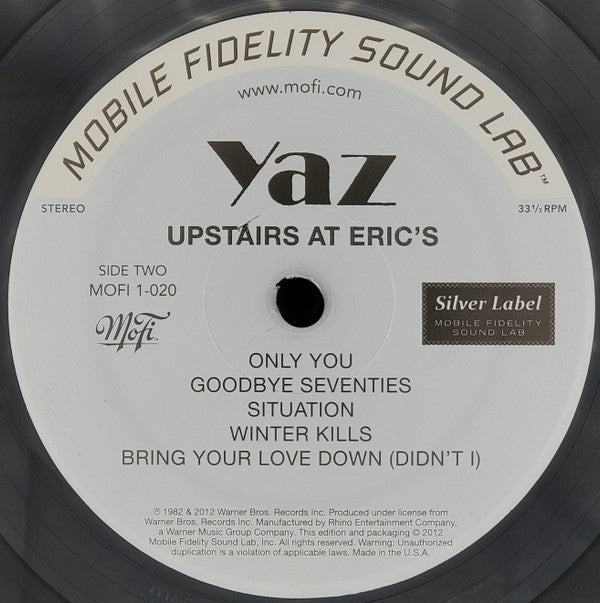 Yazoo - Upstairs At Eric's (MFSL VINYL) | Mint (M) Mint (M)-Music History